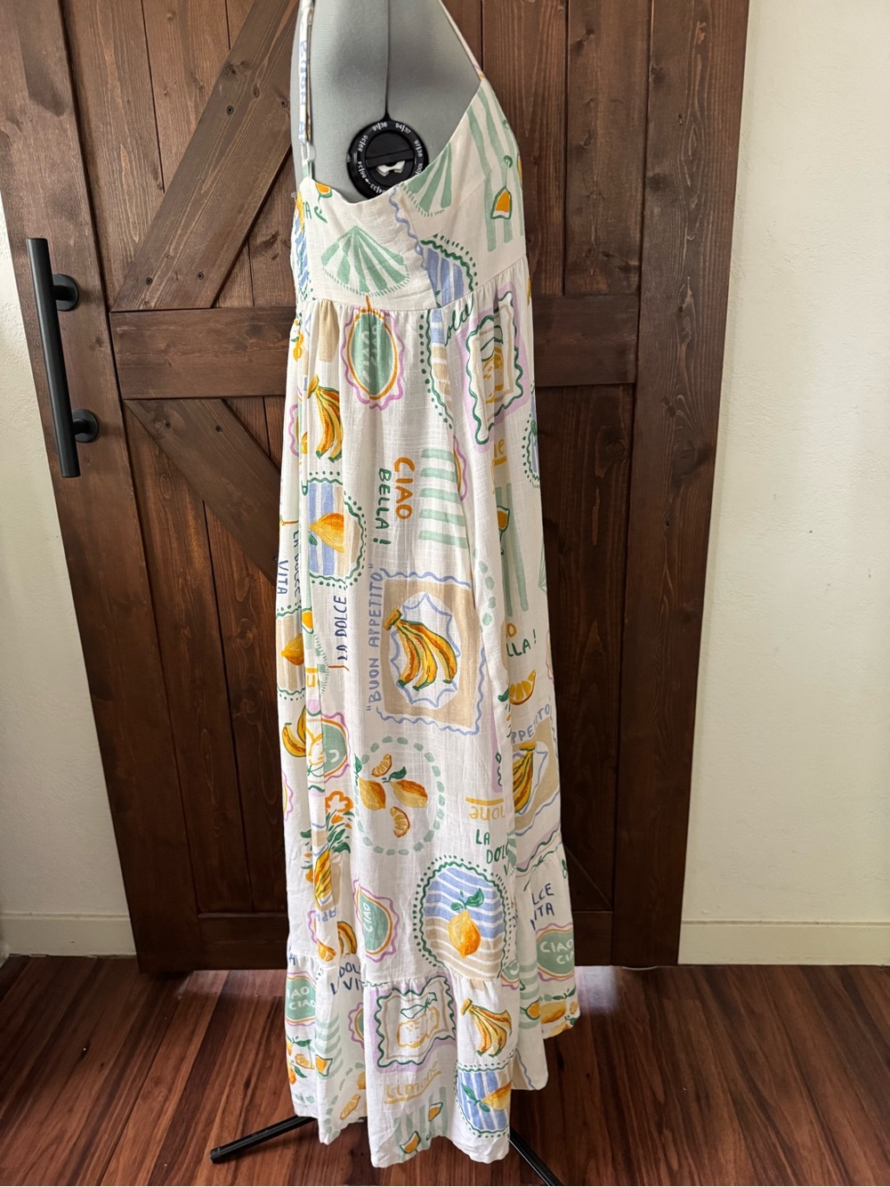 NWT Anthropologie Paper Heart Citrus Italian Coastal Linen Blend Sundress - Picture 4 of 8